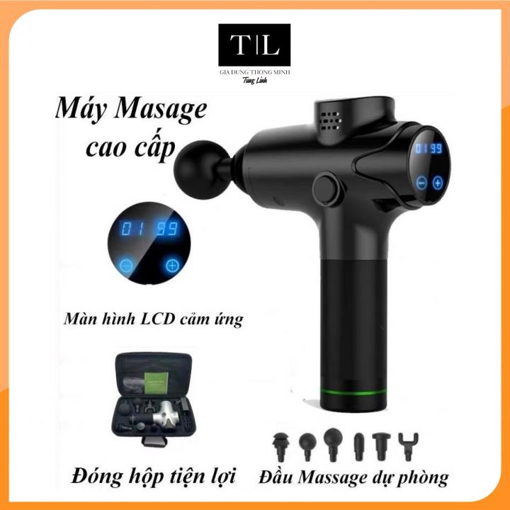 Máy Massage Cầm Tay Cao Cấp EM003𝑭𝑹𝑬𝑬𝑺𝑯𝑰𝑷 với 6 đầu 20 chế độ giảm mệt mỏi, tăng tuần hoàn máu, giảm đau nhứ