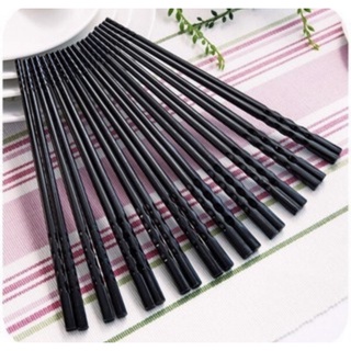 Bộ 10 đôi đũa phíp đen cao cấp kháng khuẩn