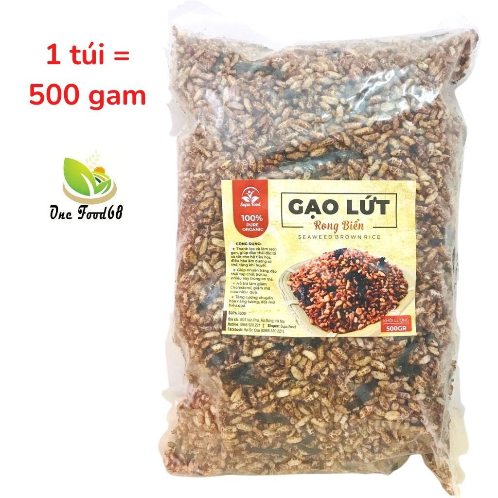 Gạo Lứt Rong Biển Giòn Ngon Sạch, Hàng Chuẩn ăn Liền - GẠO LỨT ĂN DẶM, Ăn Kiêng, Ăn Chay,Giảm Cân - OneFood68