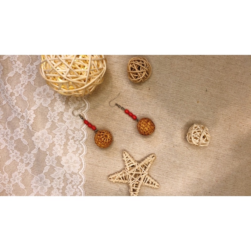 Xưởng sx khuyên tai mây handmade vintage hàng có sẵn giao ngẫu nhiên