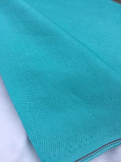 Vải linen ướt màu xanh e!