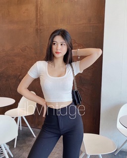 Áo Croptop Cổ Vuông( Thun Đẹp)