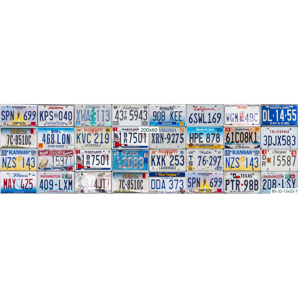 Decal biển số xe dán Quán beer, Bar, Barber loại 15x25cm