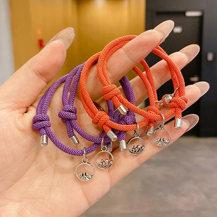 Vòng Tay Bện Dây Khóa Nam Châm Phong Cách Hàn Quốc | BigBuy360 - bigbuy360.vn