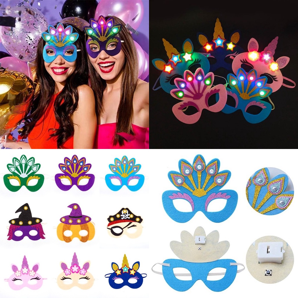 [Magpie] Mặt Nạ Mắt Có Đèn Led Phát Sáng Hóa Trang Halloween