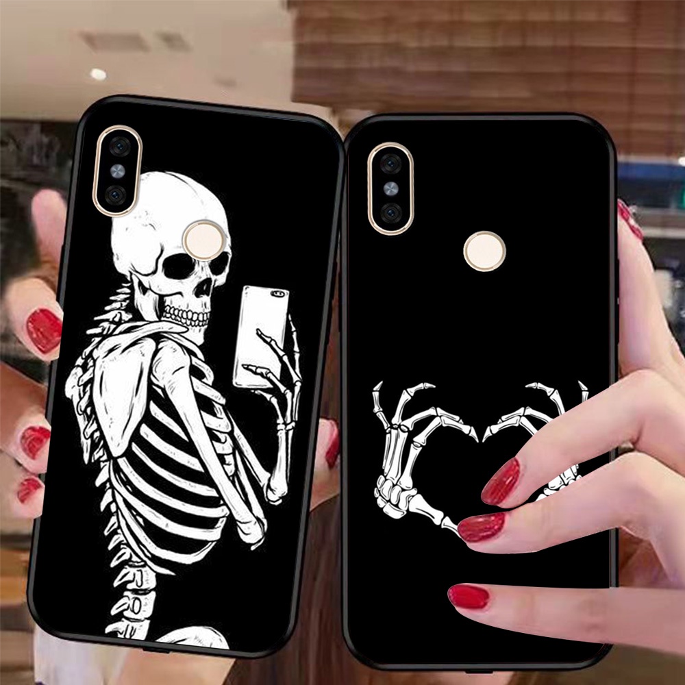 Ốp lưng điện thoại xiaomi redmi note 5 / redmi note 6 bộ xương phong cách độc lạ chất