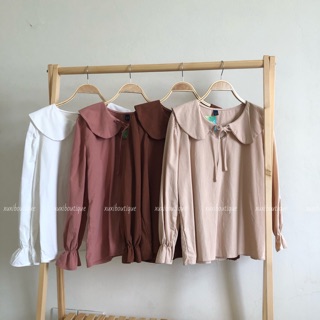 Áo babydoll cổ bèo có video