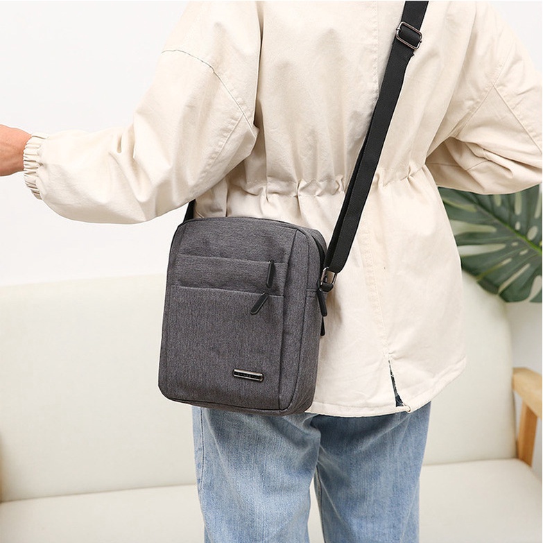Túi đeo chéo nam Mini nhỏ gọn Slim Bag Unisex vải Oxford nhập khẩu chống thấm nước T44 ZACHI