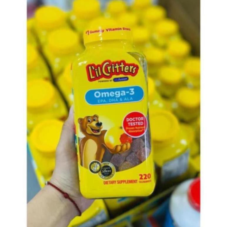 Kẹo dẻo bổ sung canxi Lil Critters Calcium + D3 Gummy Bears 250 viên date 2022