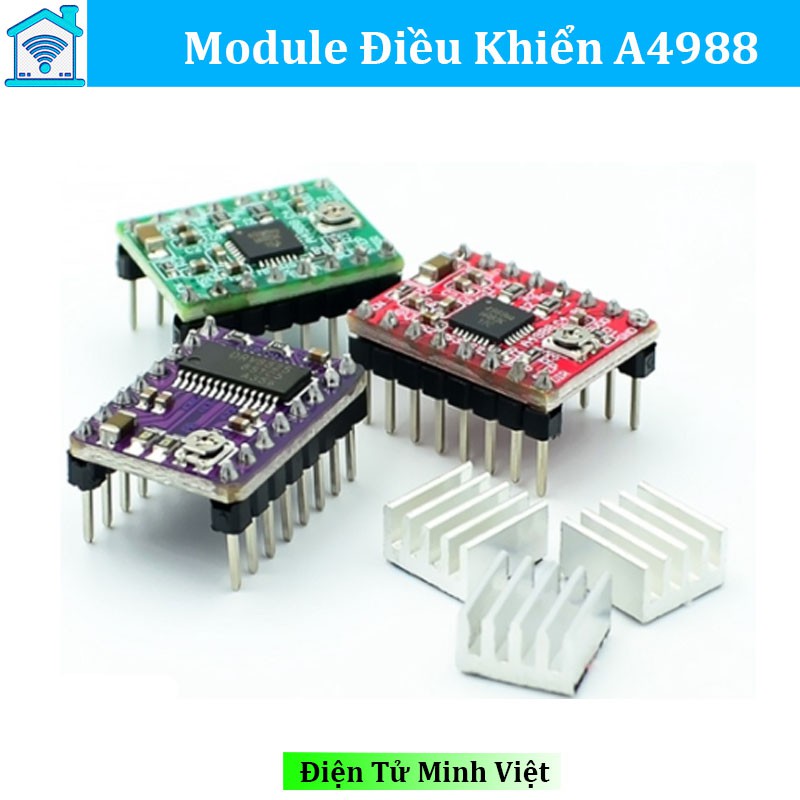 Module điều khiển động cơ A4988, (Kèm Tản Nhiệt) ĐC