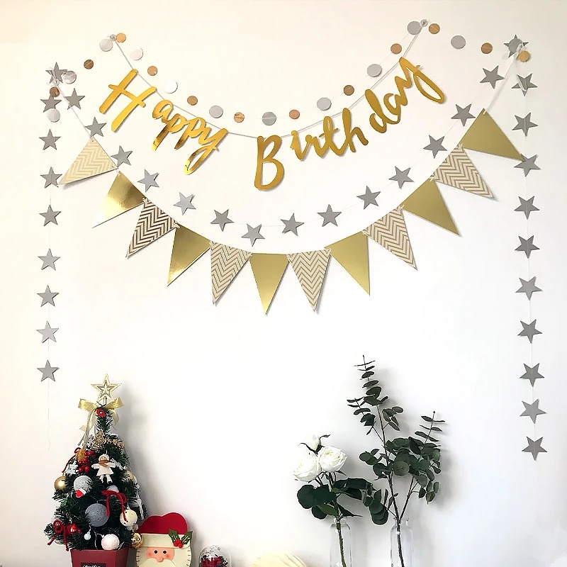 Banner Chữ &quot;Happy Birthday&quot; Trang Trí