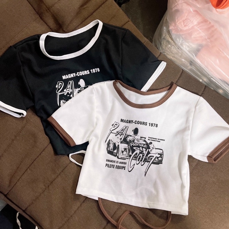 ÁO CROPTOP TAY NGẮN BUỘC DÂY EO 1978 ALOHASHOP91