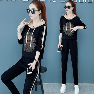 BỘ QUẦN ÁO THU ĐÔNG NỮ CAO CẤP ĐÍNH ĐÁ HOA CÚC HOT HOT - B124