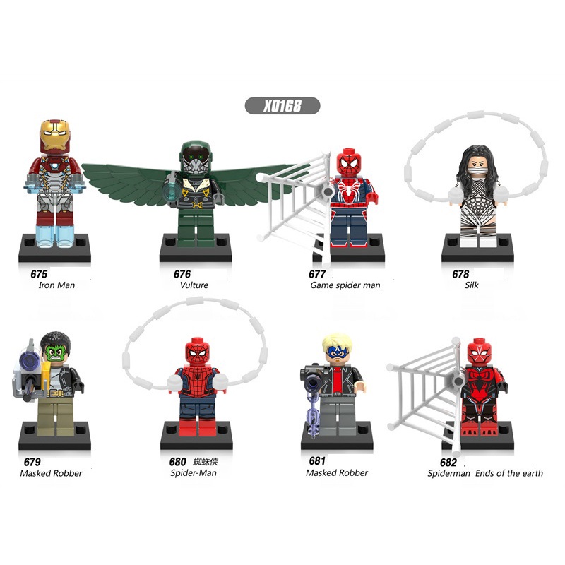 Mô Hình Đồ Chơi Lắp Ráp Siêu Anh Hùng Người Nhện Superman Wonder Woman Thor Làm Quà Tặng Cho Bé