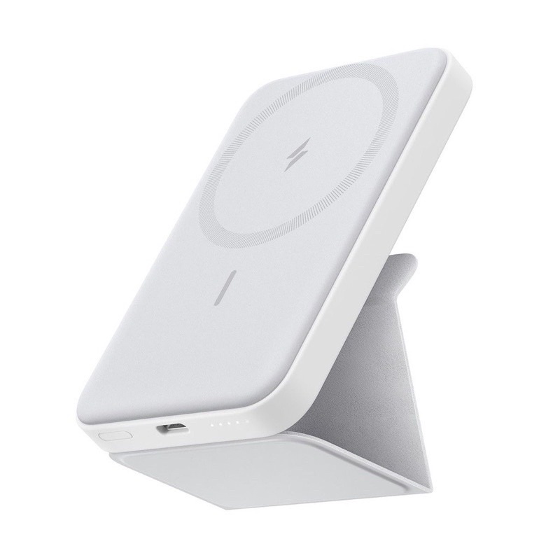 Sạc dự phòng không dây ANKER Maggo 622 màu tím hít từ tính 5000mah PD 15w cực nhỏ gọn tích hợp chân đế kê điện thoại