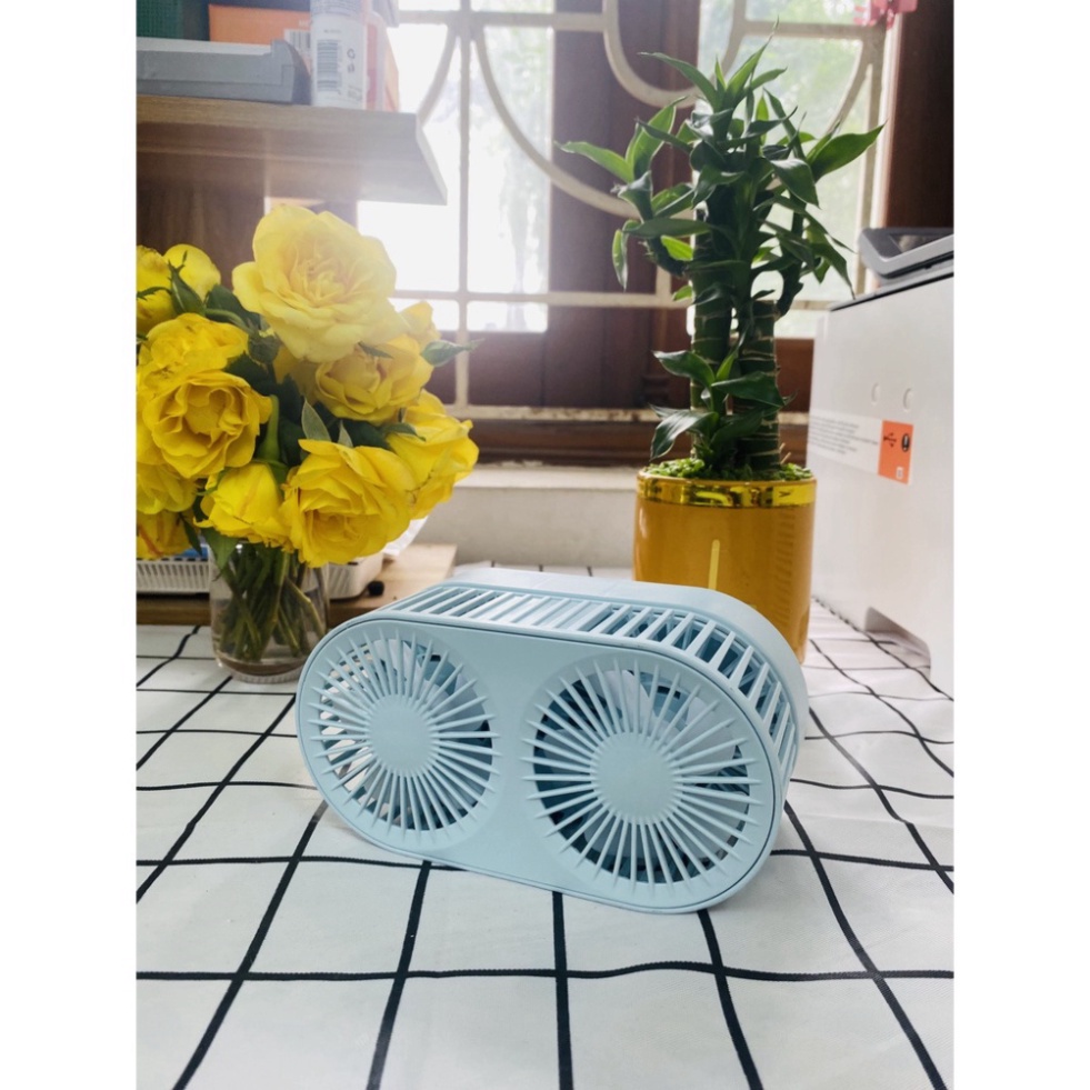 Nhỏ nhỏ xinh xinh Quạt mini đôi FY050 - Thuận tiện mang đi du lịch - Mùa hè không hề nóng