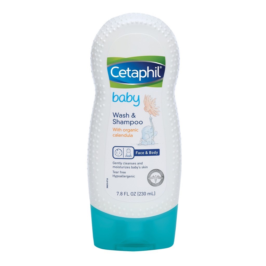 Sữa tắm gội Cetaphil baby Wash & shampoo nhập khẩu Đức,cho trẻ sơ sinh,công thức siu nhẹ thiên nhiên 400ml