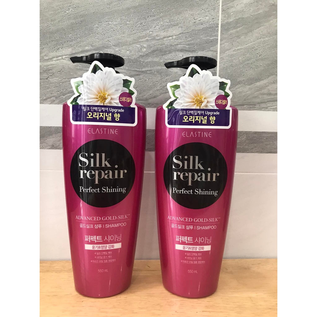 Dầu gội chăm sóc và nuôi dưỡng tóc Elastine Silk Repair 550 ML