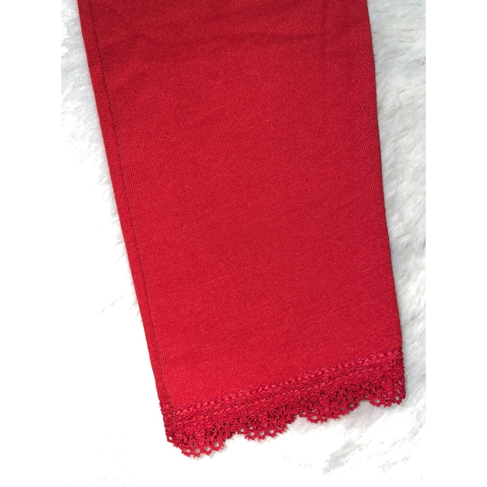 Quần Legging trơn ren bé đến 7 tuổi
