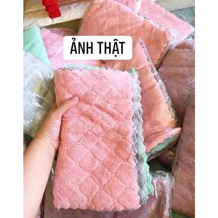 [Xả Kho] [FreeShip HCM] Khăn Lau Bếp đa năng 2 mặt siêu thấm nước ,Vắt Cực Khô ,SÀI CỰC Đã (1 Cái )