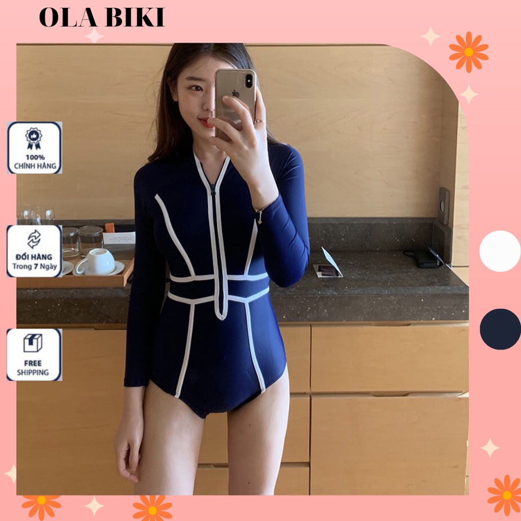 Áo tắm một mảnh dài tay  sẵn sz XL- BM04