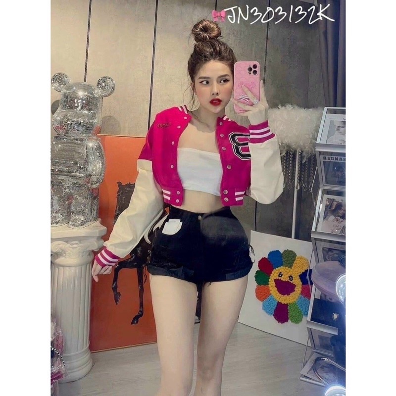 Áo khoác Bomber nỉ ngoại lót bông chữ B dưới 65kg alohashop91