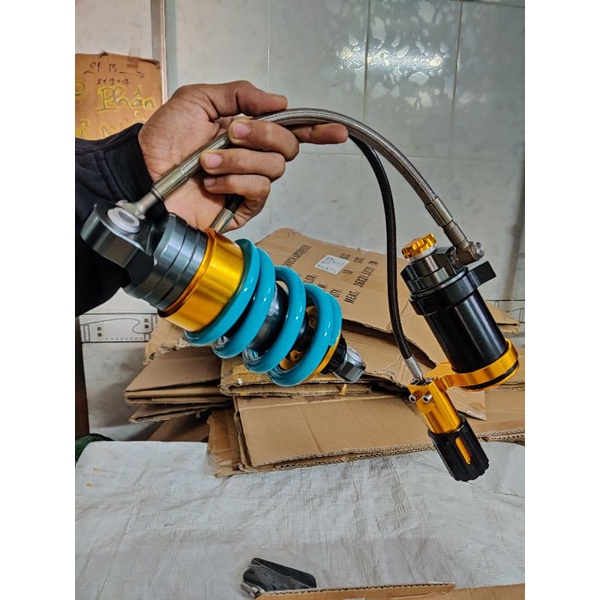 Phuộc Nitron 2 bình dầu áp suất lắpExciter135 Exciter150 Ex155 Ex2010 xoay 360