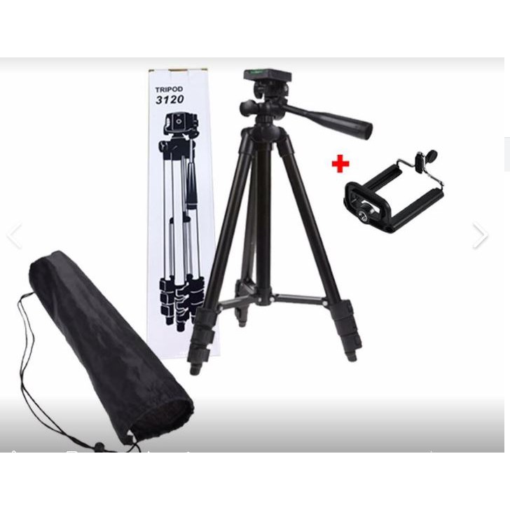 Gậy 3 Chân Chụp Hình Máy Ảnh, Điện Thoại Tripod Tf - 3120, Tripod Chụp Ảnh Livetream, Chân Đế Điện Thoại Quay Tiktok/Top