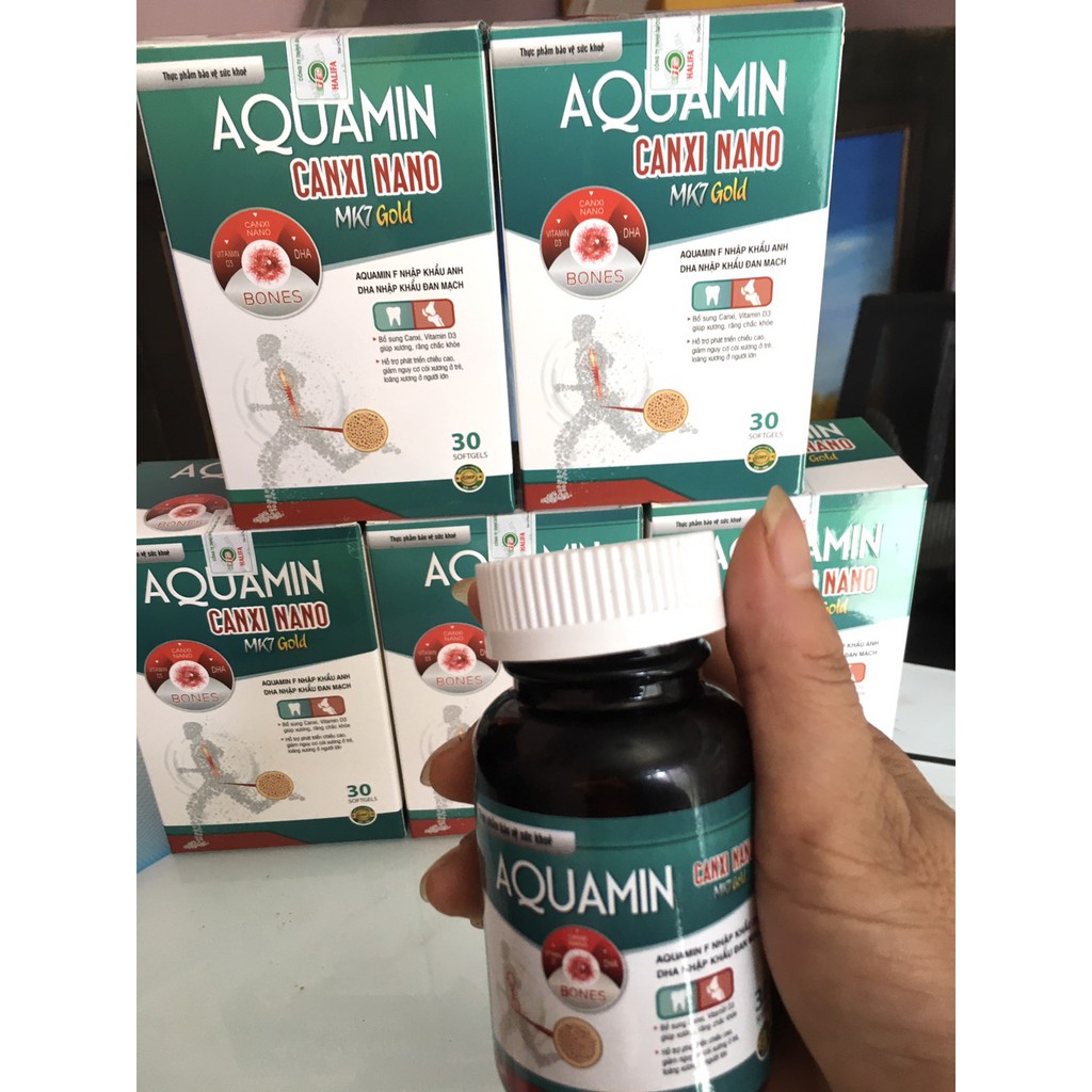 Canxi cho bà bầu, canxi chống loãng xương, Aquamin canxi nano MK7 giúp xương chắc khỏe