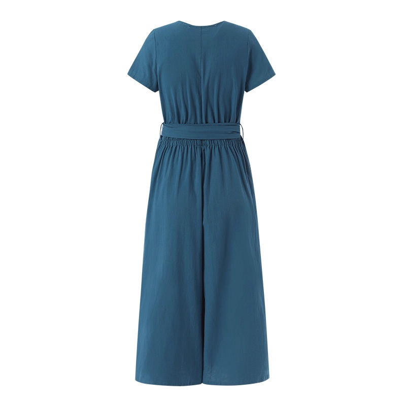 Zanzea Áo liền quần Tay Ngắn Ống Rộng Thời Trang Cho Nữ