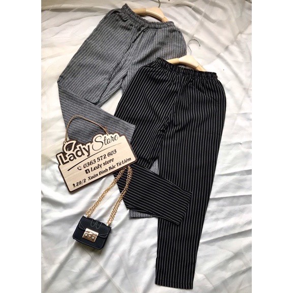 Quần baggy công sỏ kẻ sọc _ QUần tây chín tấc bigsize 82 cân_ QKS