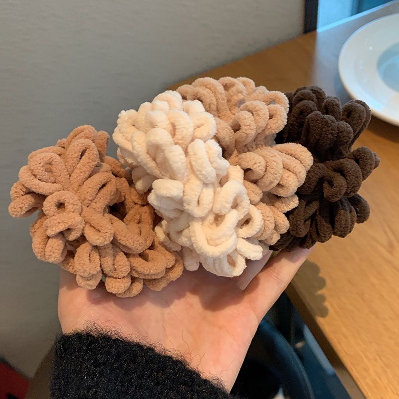 Dây cột tóc scrunchies, màu trà sữa phong cách Hàn Quốc HOT TREND
