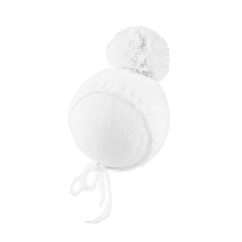 Mũ Len Beanie Dệt Kim Giữ Ấm Làm Phụ Kiện Chụp Ảnh Cho Bé Sơ Sinh