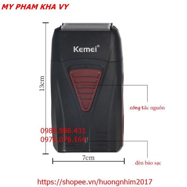 Cạo khô fade barber kemei km 3381