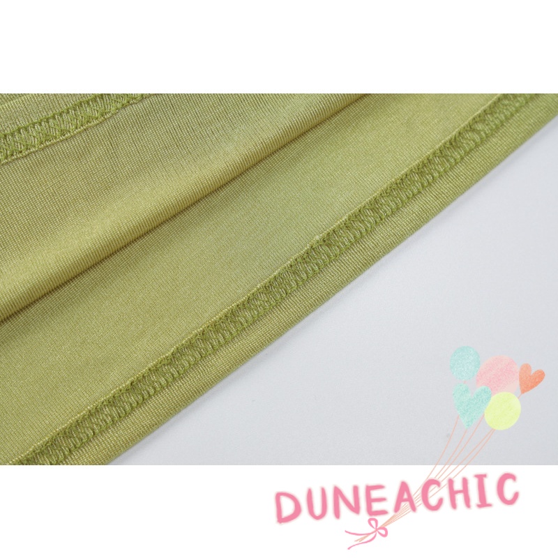 DUNEA Đầm hai dây màu trơn thiết kế hở lưng quyến rũ dành cho nữ