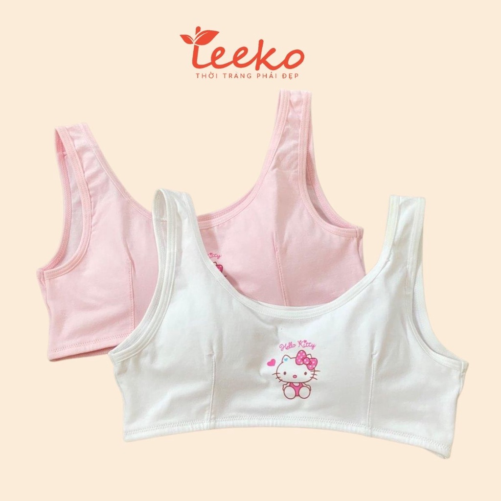 Áo Lá Học Sinh, Áo Lót Bé Gái Cotton Teeko AL013 2 Lớp Thoáng Khí Co Giãn Kháng Khuẩn Chống Tia UV