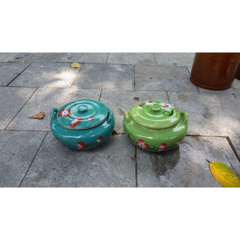 Liễn Sứ Đựng Mỡ, Muối Dưa Cà Bát Tràng D20xC11