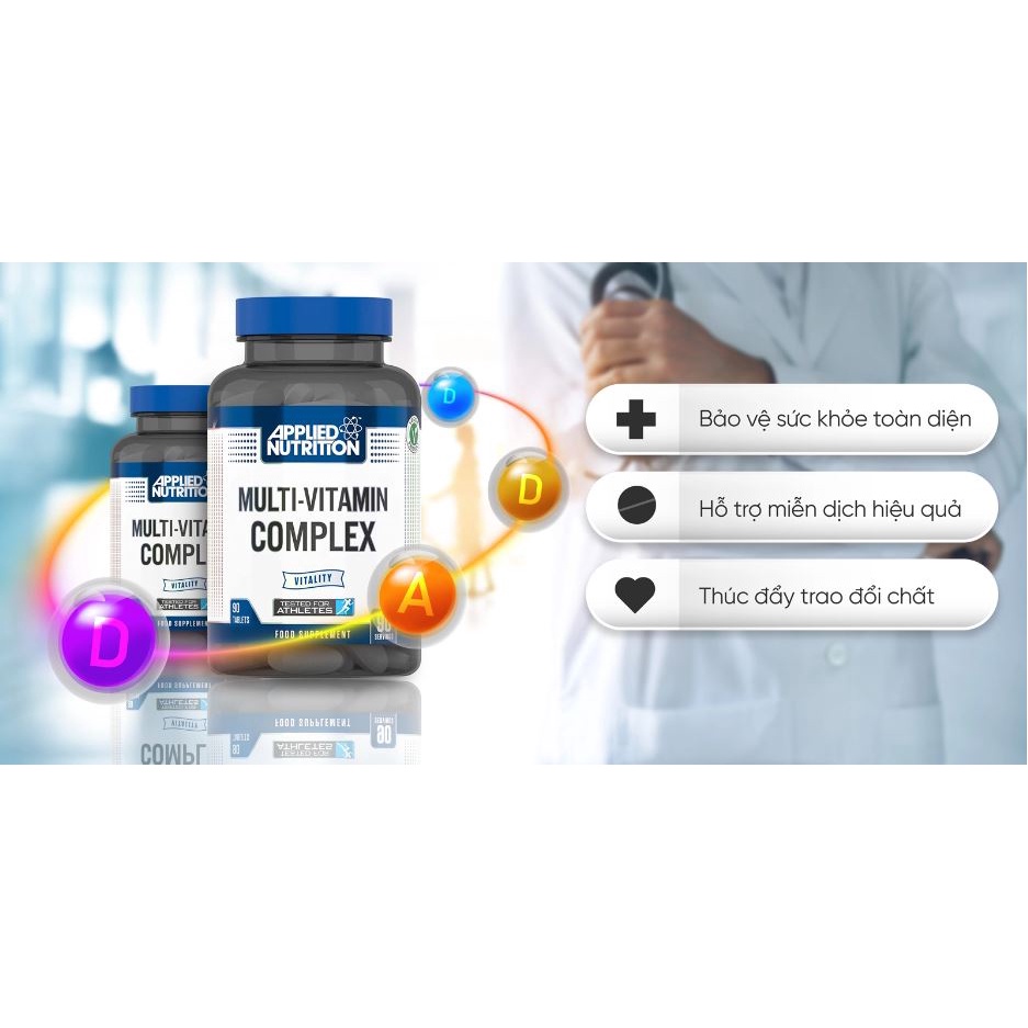 Viên Vitamin Complex Bổ Sung Vitamins Tổng Hợp Toàn Diện Applied Nutrition Multi Vitamin Complex 90 viên