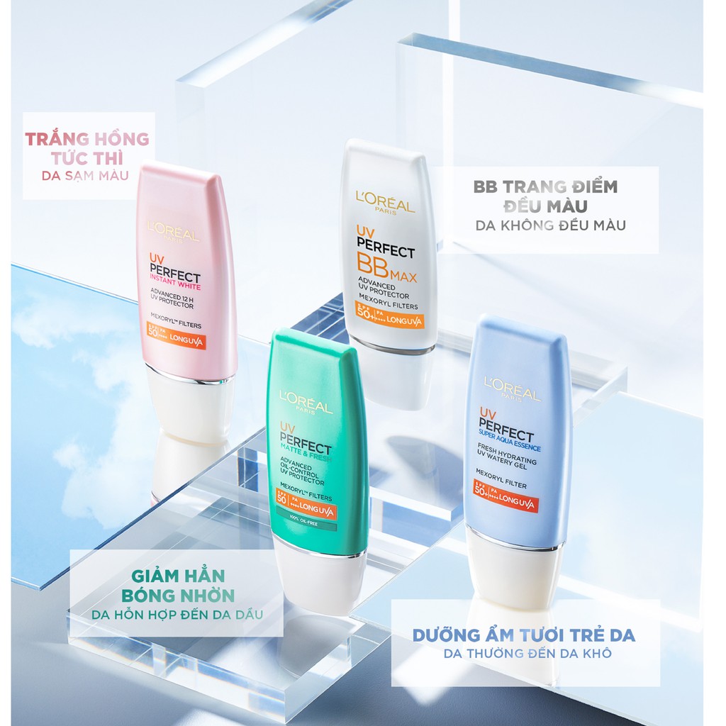Kem chống nắng L'Oreal Paris UV Perfect SPF50+ PA++++ bảo vệ & dưỡng da - 30ml | BigBuy360 - bigbuy360.vn