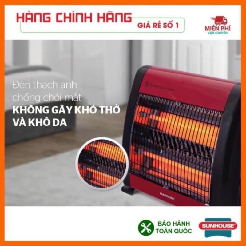 Đèn sưởi sunhouse 2 bóng chính hãng