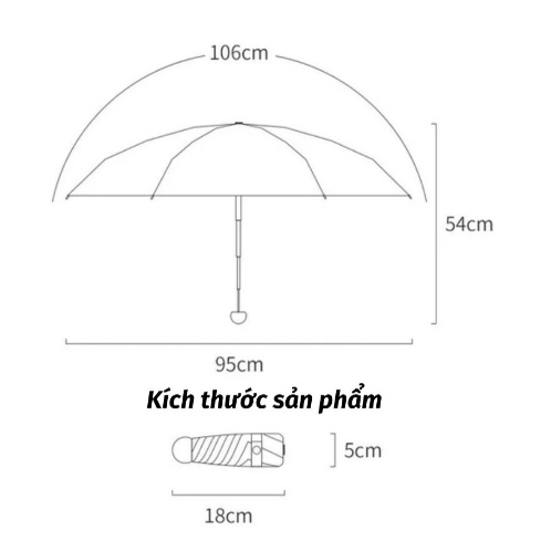Dù Che Mưa Ô Che Nắng Ngoài Trời Chống Tia UV Cao Cấp Moda.h