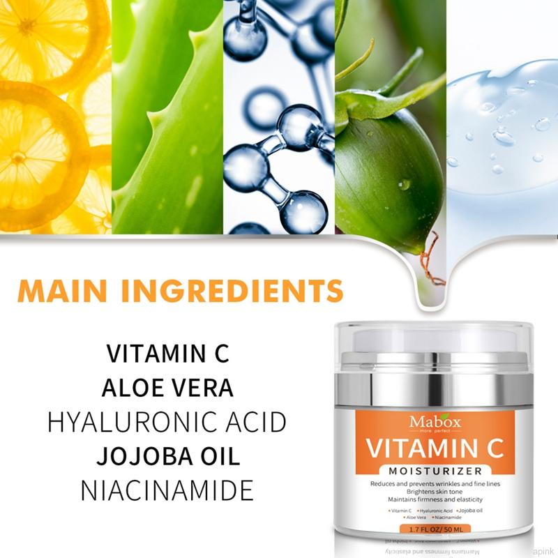 Kem Vitamin C Mabox Dưỡng Ẩm Sáng Da Chống Nếp Nhăn 50ml