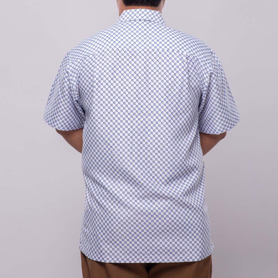 Sơ Mi Nam Trung Niên Họa Tiết Ngắn Tay - Size 2XL  - Vải Cotton Form Rộng Thoải Mái Có Nhiều Màu