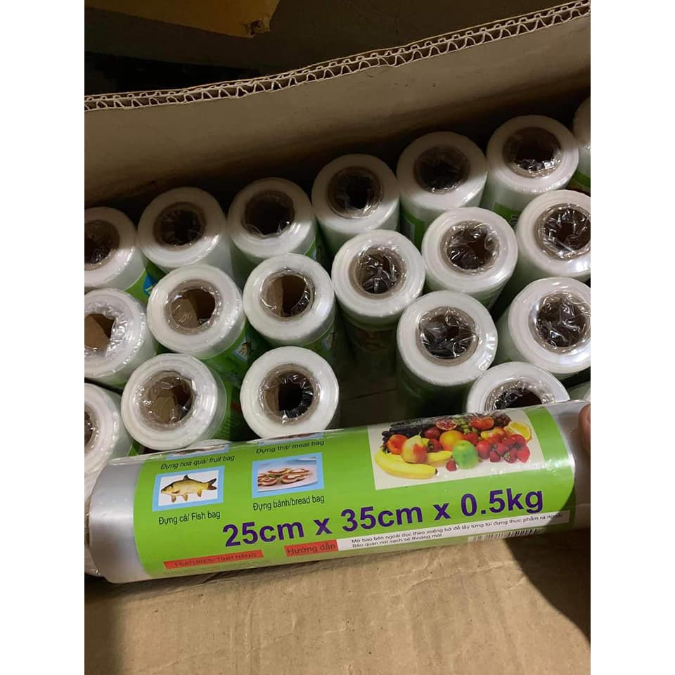 Túi đựng thực phẩm tự phân hủy cuộn 500g.