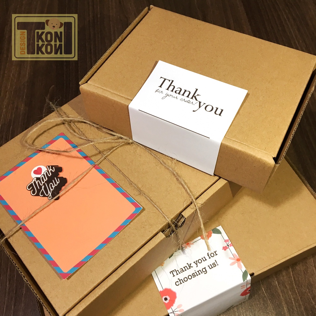 Set 100 Tem Thank You Decal Dán Hộp Carton, Tem Dán Niêm Phong Hộp - Size 10x7cm - Thank You For Your Order