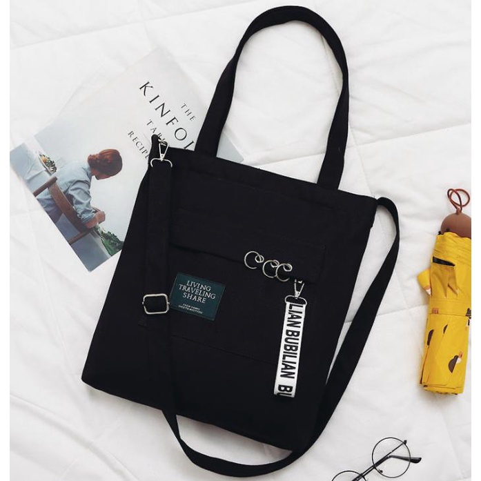 (MẪU 1)Túi Tote 3 Khoen Vàng-Đen-Trắng-Xanh đen - [ Phong Cách Hàn Quốc ] Store4girls