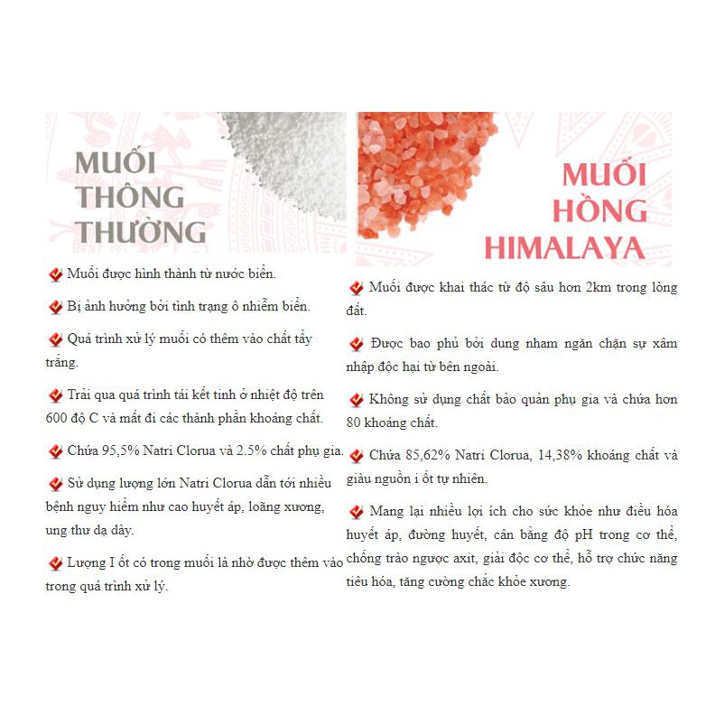 MUỐI HỒNG 1kg Qaisar Hymalaya loại cao cấp