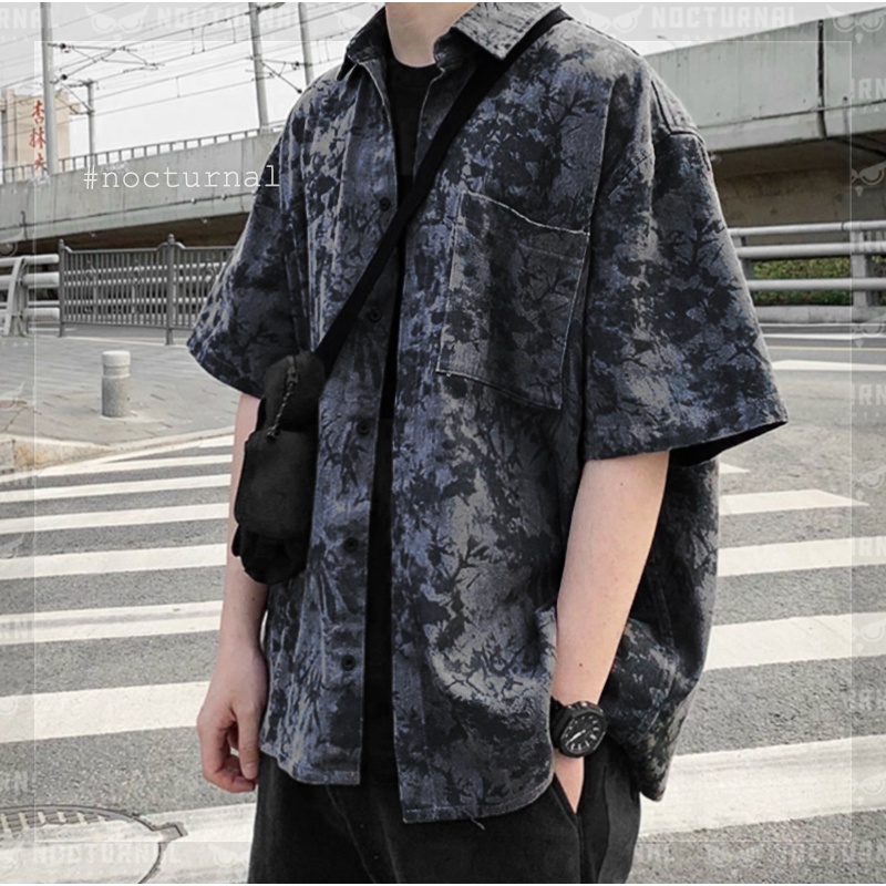 ÁO SƠ MI TAY LỠ GREYSTAINED NOCTURNAL Nam Nữ Cặp Đôi Unisex Phong Cách Dạo Phố Sài Gòn Ulzzang 2021 | WebRaoVat - webraovat.net.vn