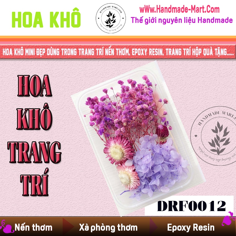 Hoa khô handmade giá rẻ  - Hoa khô mini đẹp dùng để tạo sản phẩm handmade -– Nguyên liệu hoa khô handmade
