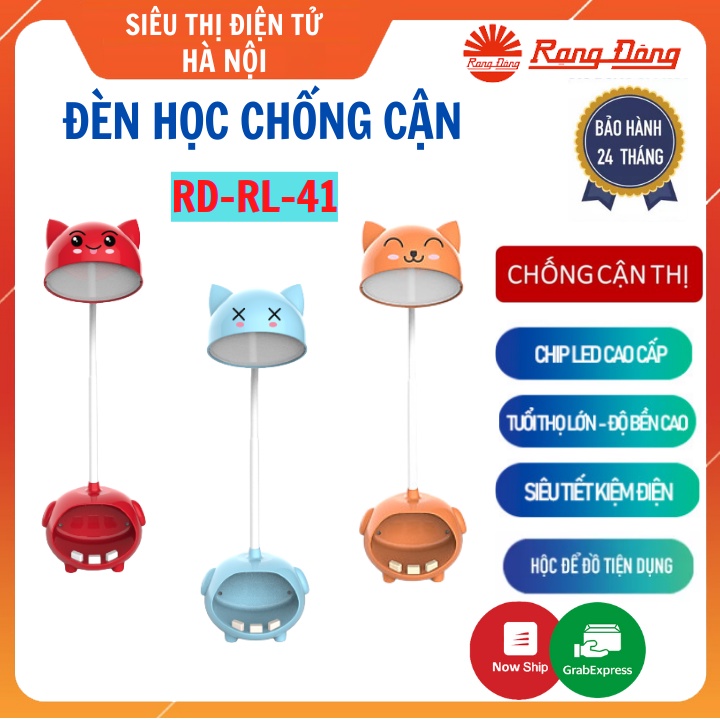 Đèn Học Rạng Đông RD-RL-41 6W , Chống Cận Bảo Vệ Mắt , Cảm Ứng ,Thết Kế Hình Thú Cưng (Bảo Hành 2 Năm)